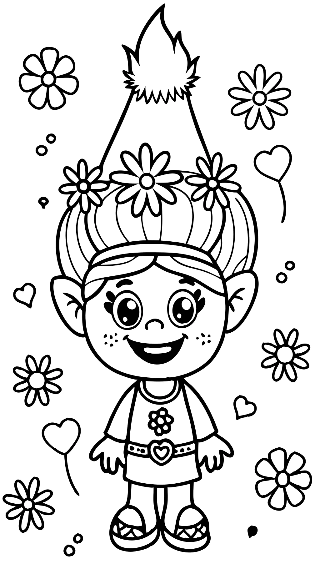 trolls poppy coloring pages